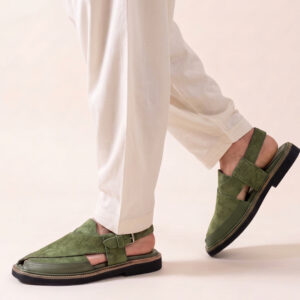 GREEN PESHAWARI SUEDE